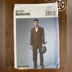 Butterick Newt Scamander Edwardian Costume Sewing Pattern B6503, Size MWW